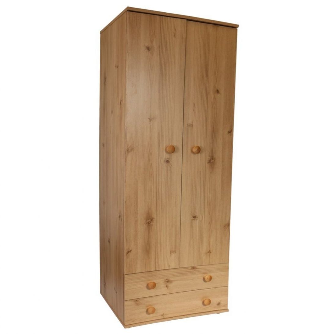 Pine Wardrobes With Drawers And Shelves With Famous Solid Pine Bedroom Furniture Ebay Wardrobe With 2 Drawers Best (View 8 of 15)