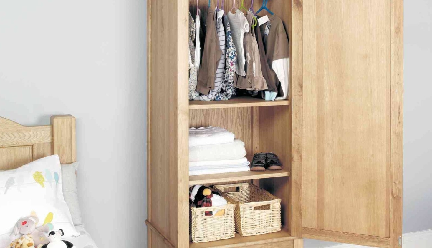 Popular Double Rail Wardrobes With Drawers Intended For Shelf : Wardrobe Hanging Rail Stunning Double Hanging Rail (View 14 of 15)