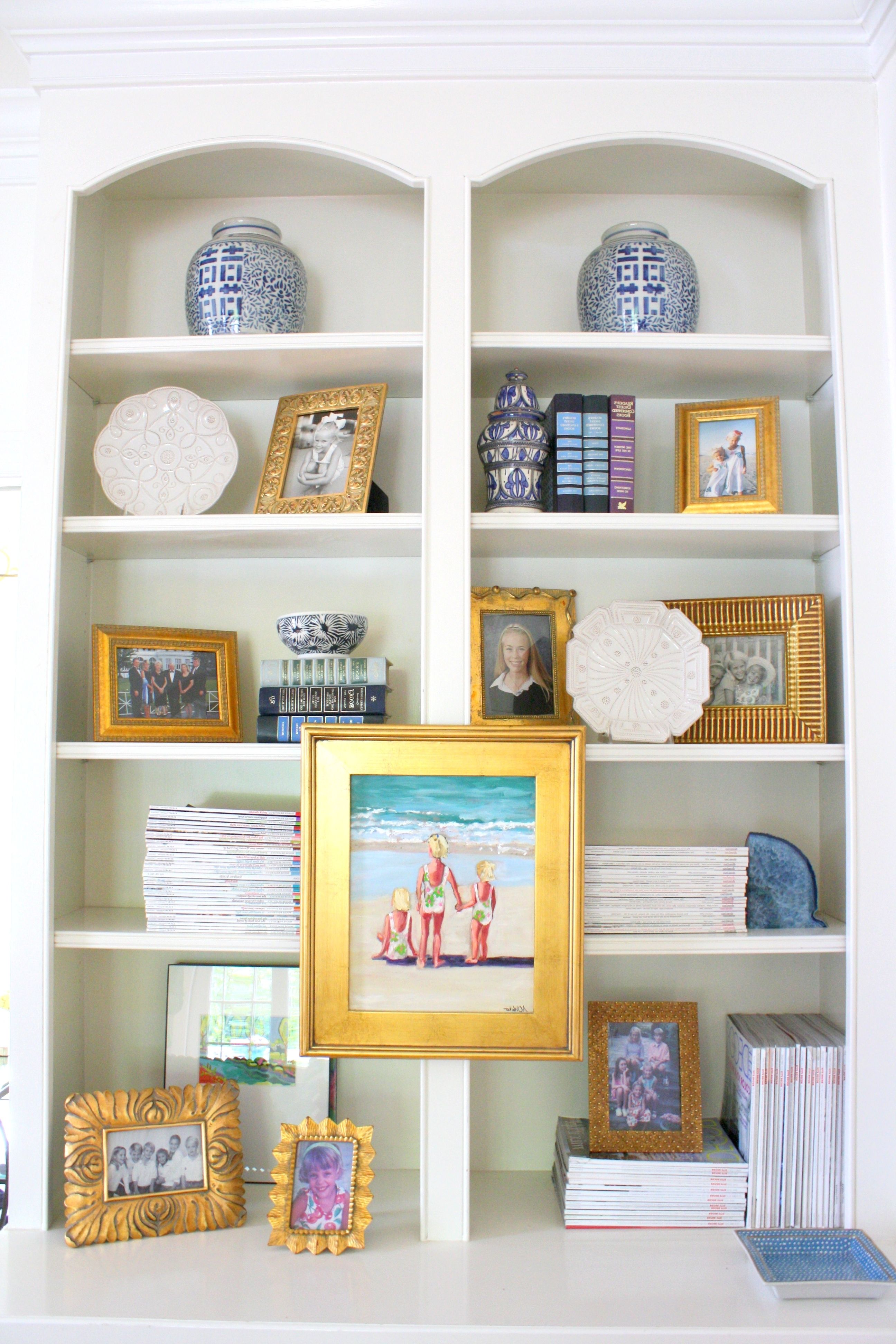 Popular Gold Bookcases With Regard To Home Tours Blog Traditional Home With A Modern And Stylish Twist (View 9 of 15)