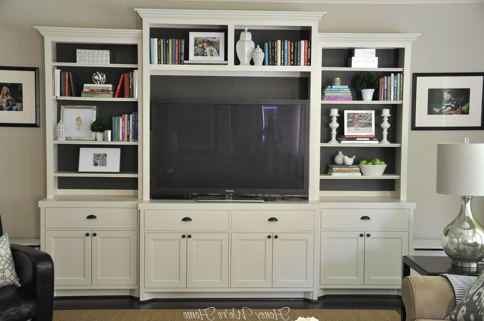 Popular Media Cabinet With Bookshelves Bookcases Wood Metal And Glass Regarding Media Bookcases (Photo 10 of 15)