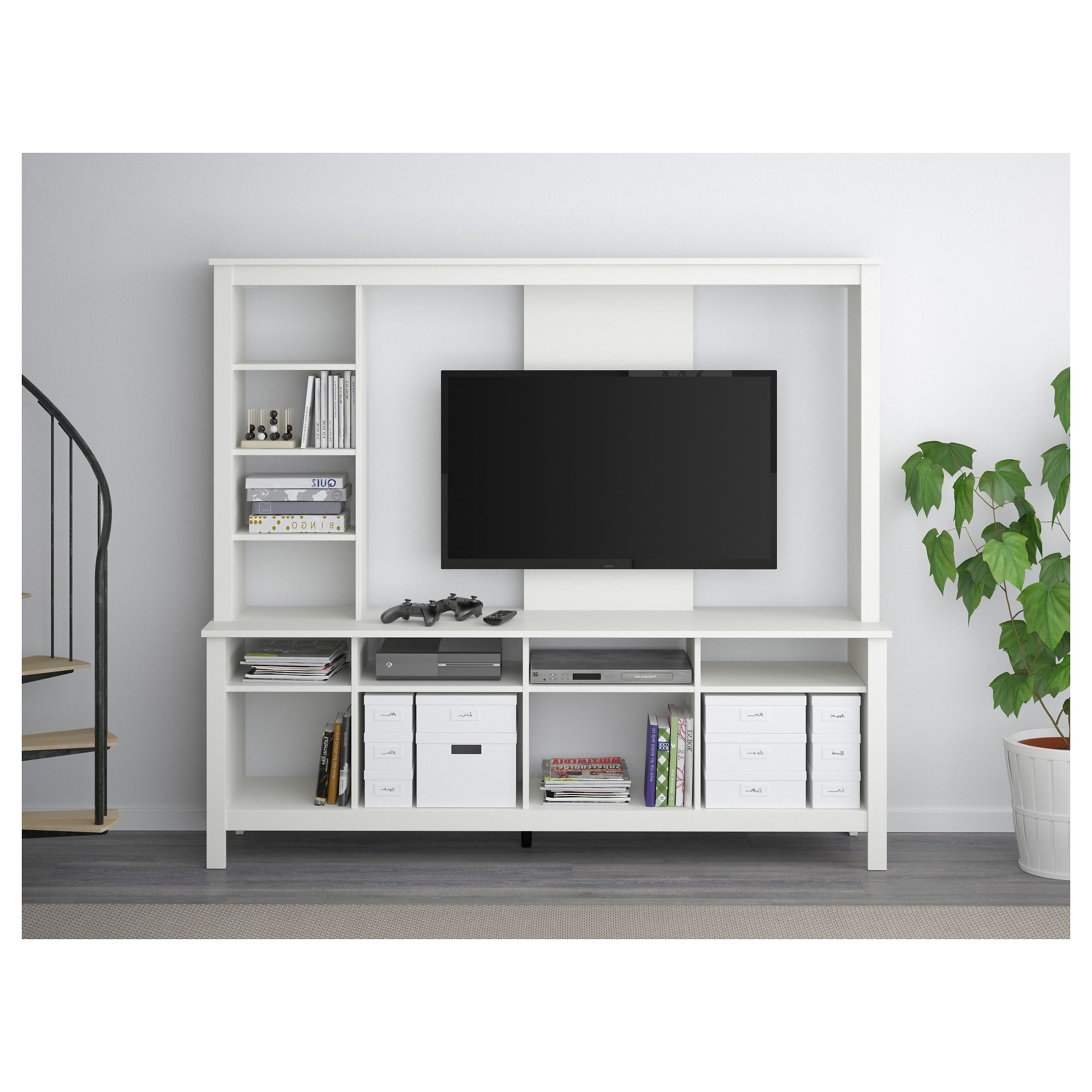 Popular Tomnäs Tv Storage Unit White 183x48x163 Cm – Ikea Within Tv Storage Unit (View 10 of 15)