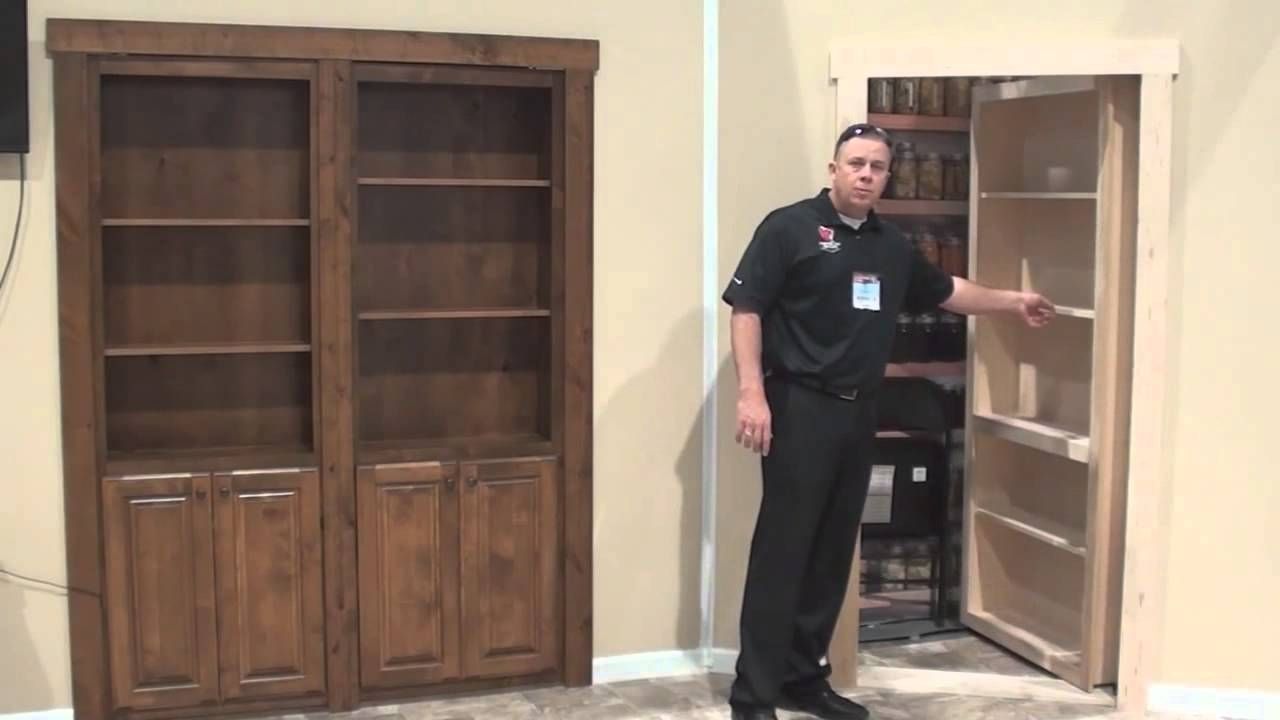 Preferred Murphy Door Flush Mount Bookcase Door Demo – Youtube Pertaining To Murphy Bookcases (View 2 of 15)
