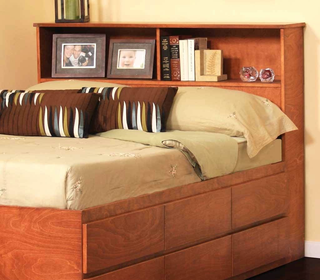 Queen Size Bookcases Headboard With Preferred Headboard : Queen Size Bookshelf Headboard Large King Bookcase (View 11 of 15)