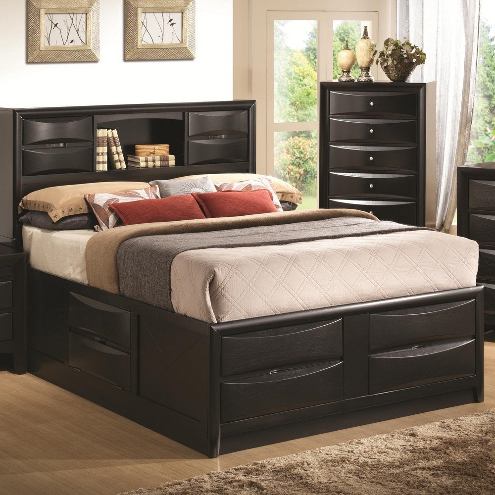 Queen Size Bookcases Headboard With Trendy Amazon: Coaster Queen Bed Headboard B1 Black: Kitchen & Dining (Photo 1 of 15)