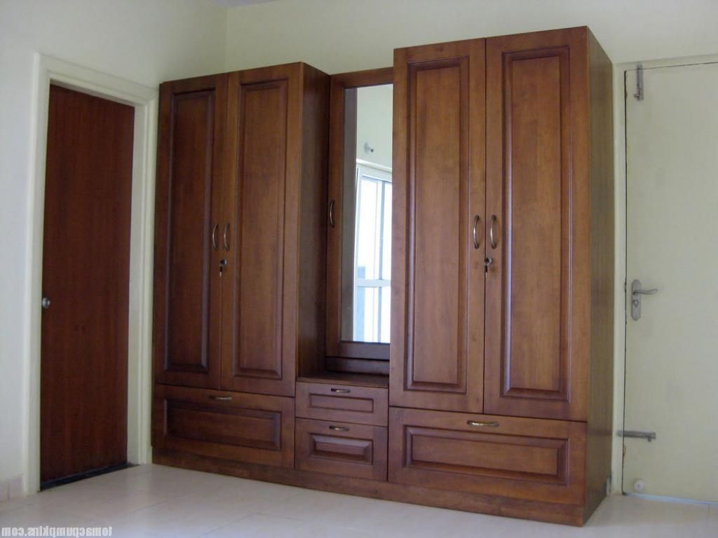 Recent Exciting Bedroom Design With Dark Brown Wooden Wardrobe And Within Dark Wood Wardrobes With Mirror (View 2 of 15)