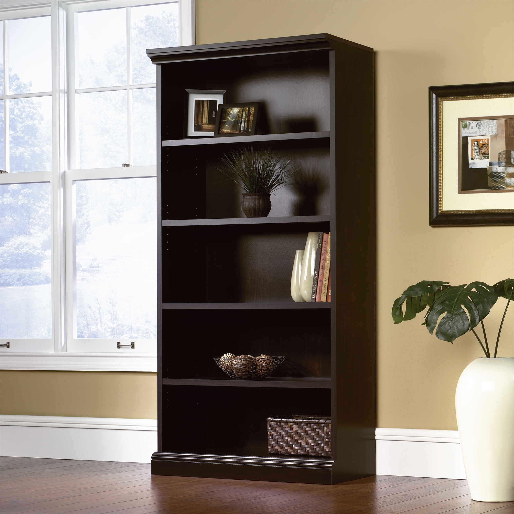 Sauder Inside Current Black Bookcases (View 2 of 15)