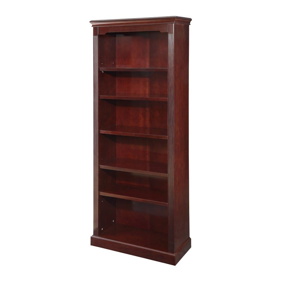 Shop Office Star Townsend Royal Cherry Wood 6 Shelf Bookcase At Throughout Current Cherry Wood Bookcases (View 13 of 15)