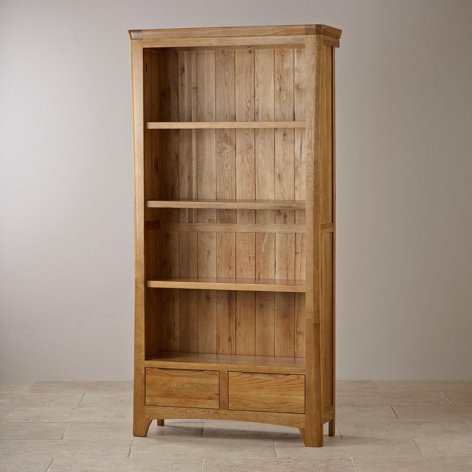 Solid Oak Bookcases For Well Liked Orrick Tall Bookcase (View 1 of 15)