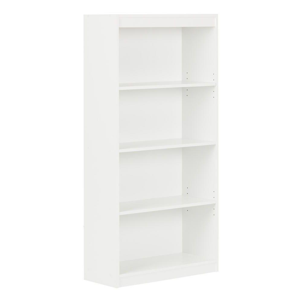 South Shore Bookcases Pertaining To Recent South Shore Axess 4 Shelf Bookcase In Pure White 7250767c – The (View 11 of 15)