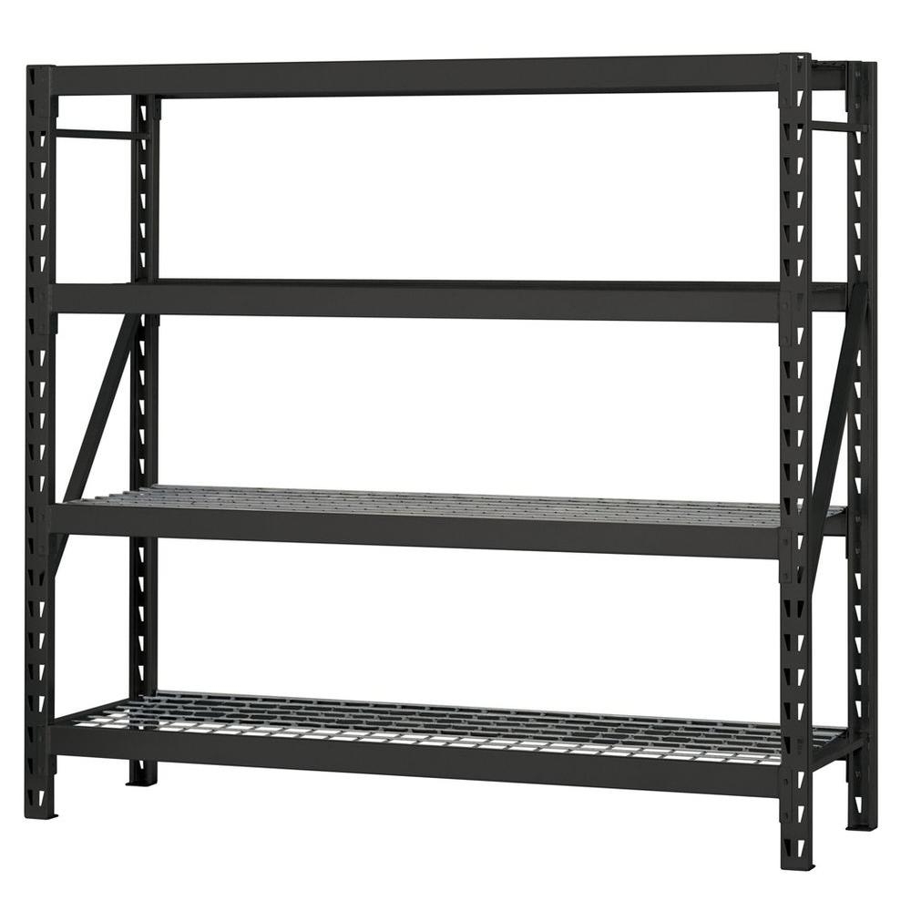 Storage Shelving Units Inside Most Popular Husky 77 In. W X 78 In. H X 24 In. D Steel Garage Storage Shelving (Photo 1 of 15)