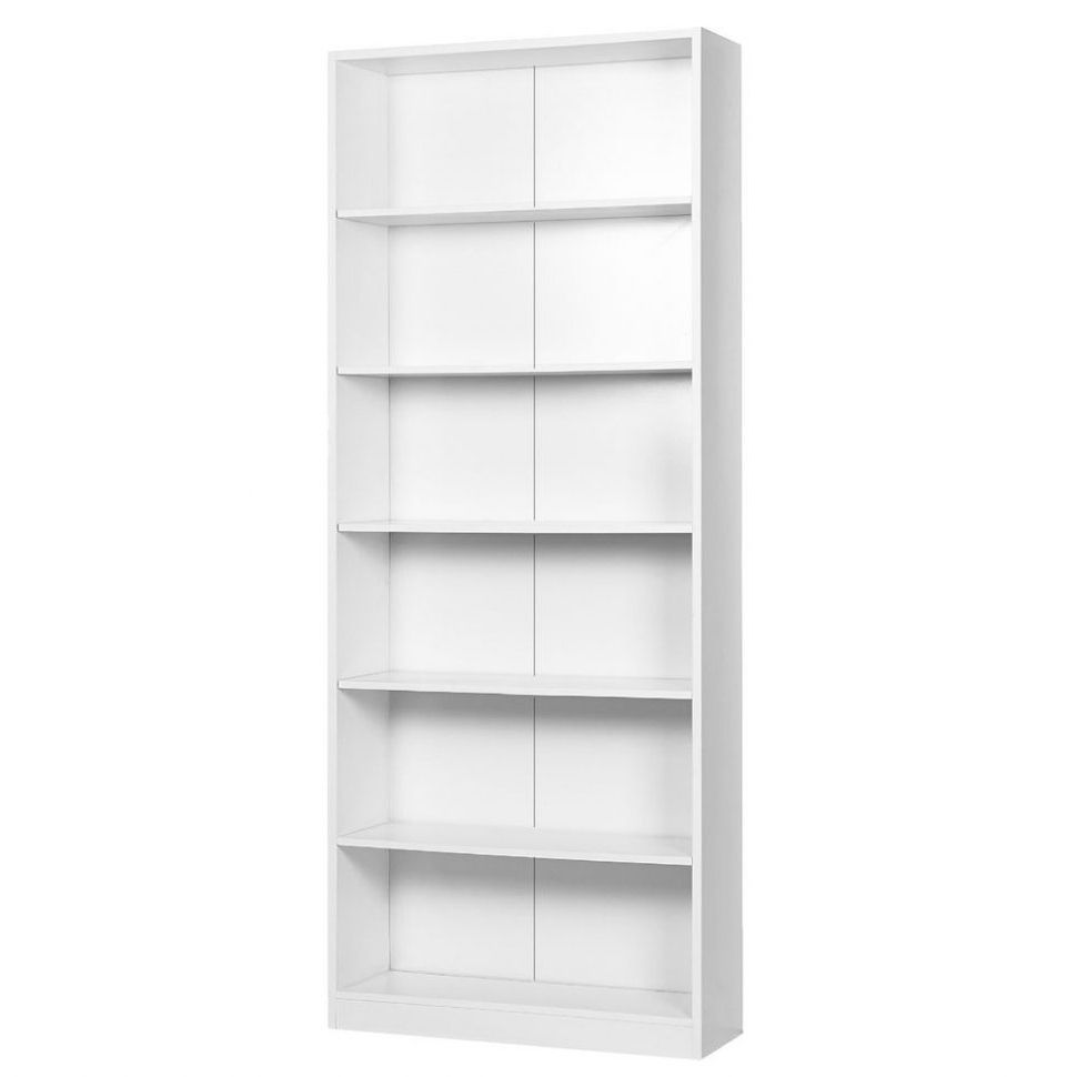 Tall White Bookcases Within Favorite Furniture : Black Bookcase Cabinet 6 Shelf Bookcase Slim White (View 14 of 15)