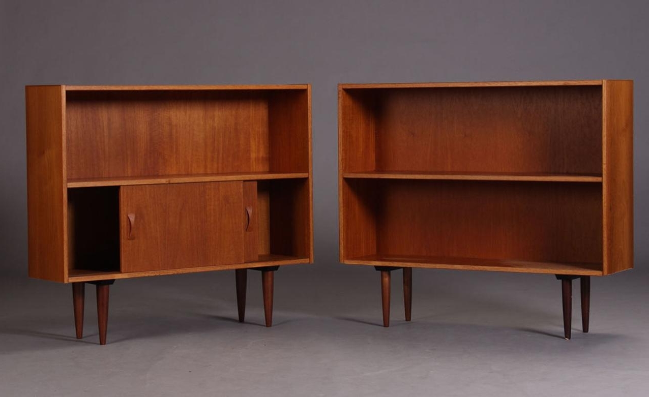 Teak Bookcases Pertaining To 2018 Danish Teak Bookcases From Clausen & Søn Møbelfabrik, 1960s, Set (Photo 1 of 15)