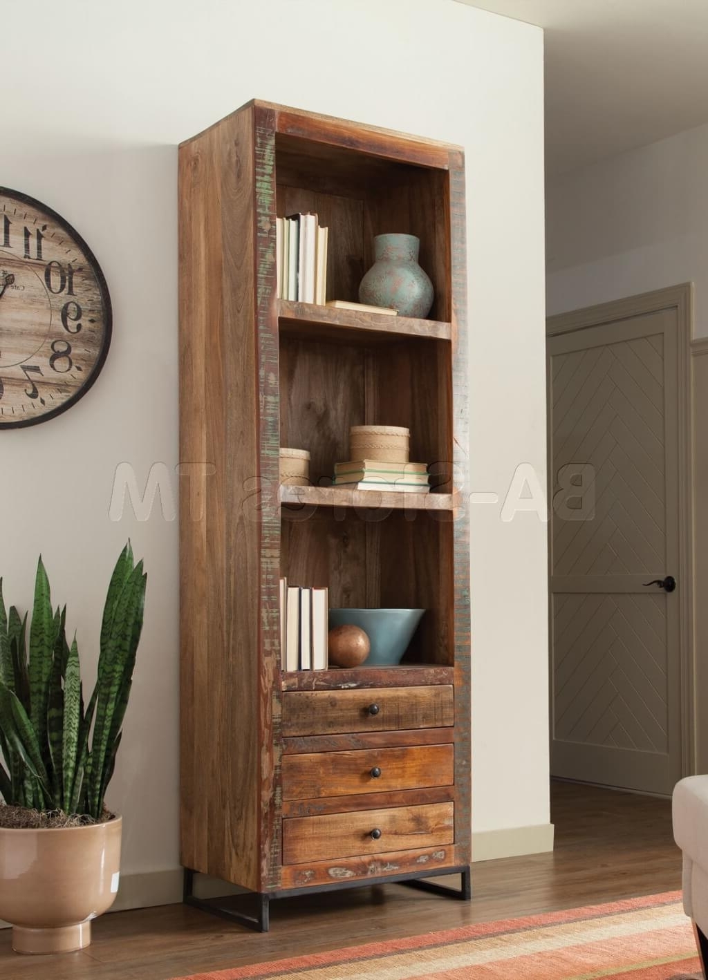 15 Ideas of Distressed Wood Bookcases