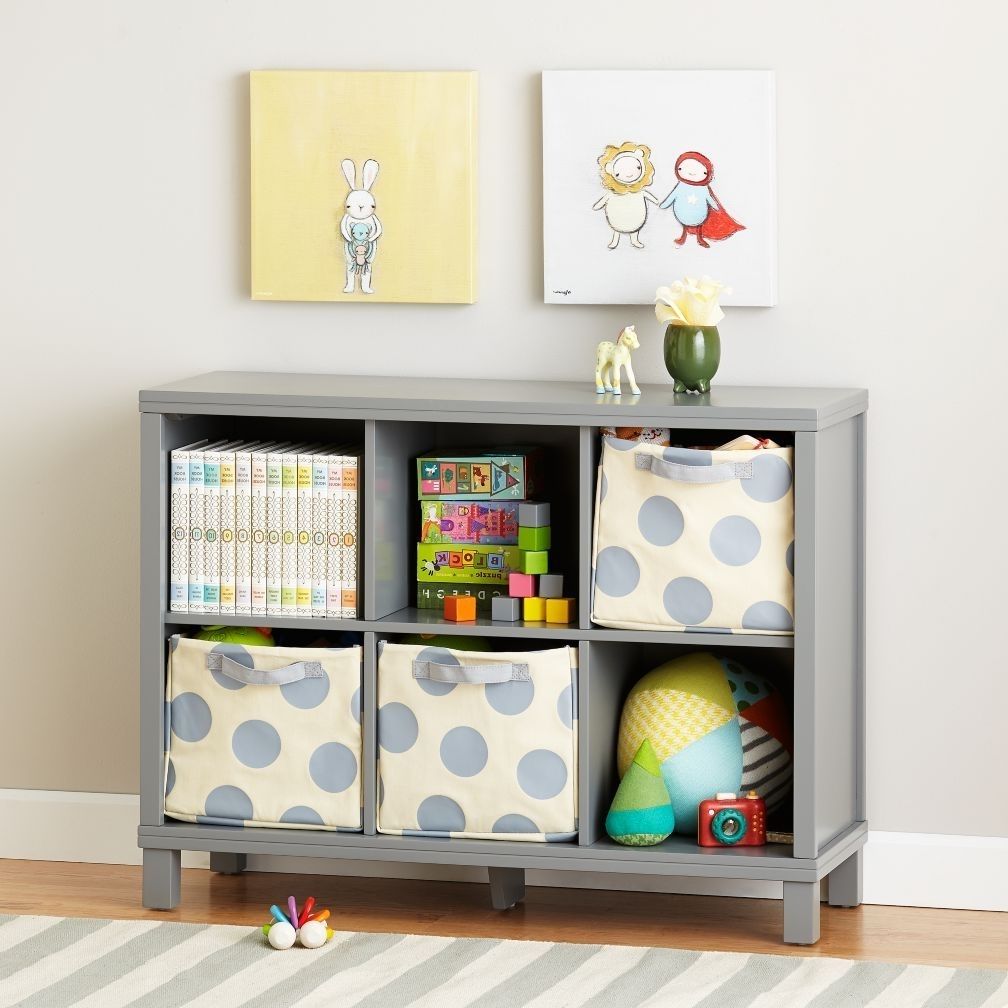 Trendy Land Of Nod Bookcases Pertaining To Shop Six Cube Wide Bookcase (grey) (View 12 of 15)