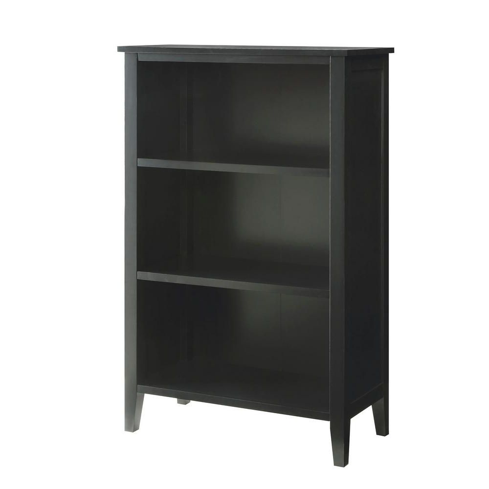 Trent Black Small Bookcase Sk19137b Bk – The Home Depot Regarding Most Up To Date Small Bookcases (View 6 of 15)