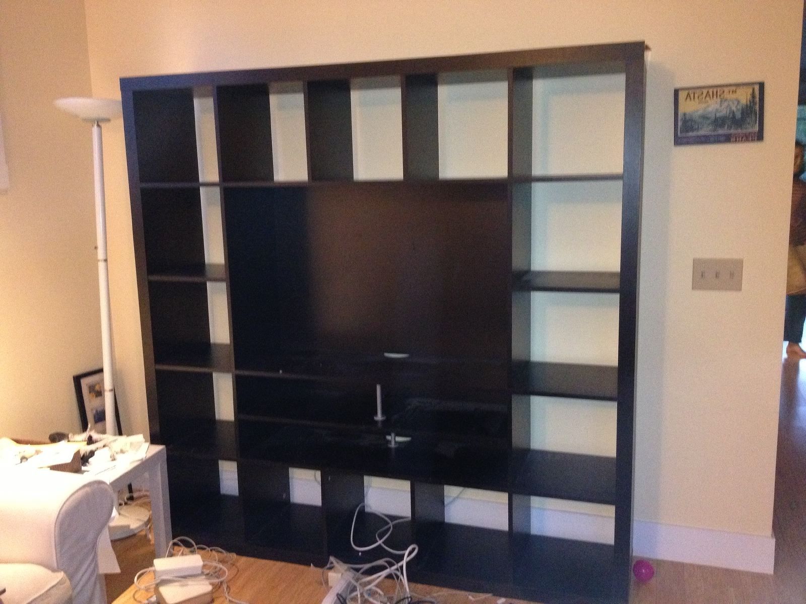 Tv Book Shelf With Regard To Current Ikea Hack 2: Besta Built In Family Room Tv Bookshelf – Shirley (View 14 of 15)