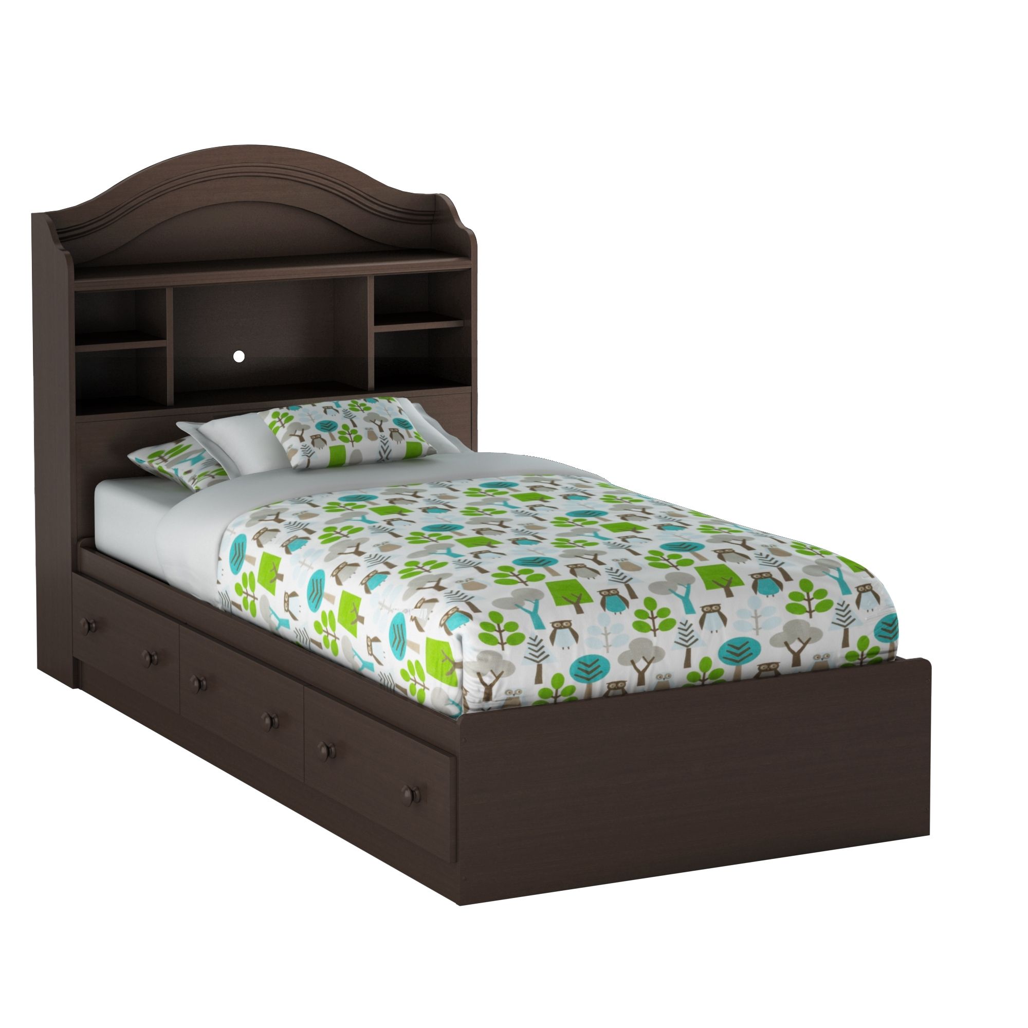 Twin Bed With Bookcases Headboard For Well Liked South Shore Summer Breeze Twin Bookcase Headboard, 39'', Multiple (View 11 of 15)
