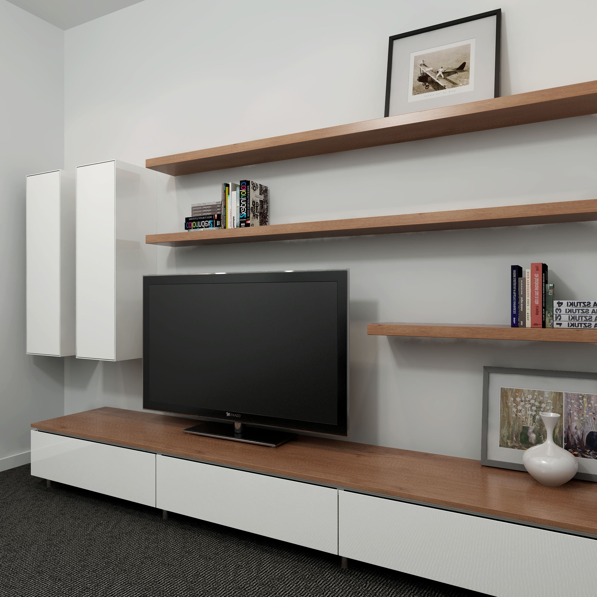 Wall Unit Design Tv Cabinet Shelves Units Ideas Long Black With Within Well Liked Tv Corner Shelf Unit (View 6 of 15)