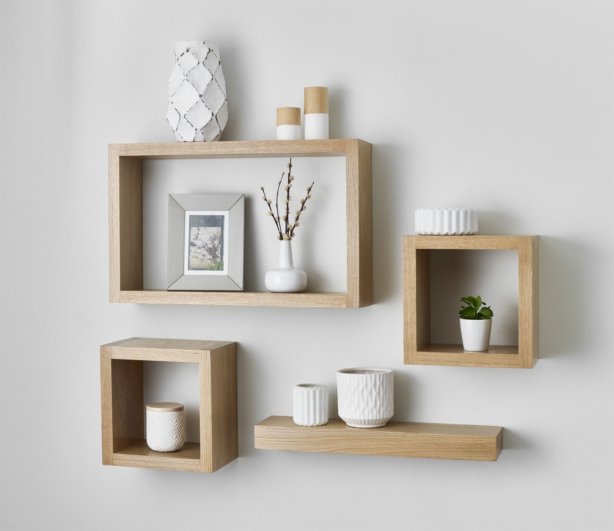 Well Known Oak Cube Shelf Set – Solid American White Oak With Oak Wall Shelves (View 10 of 15)