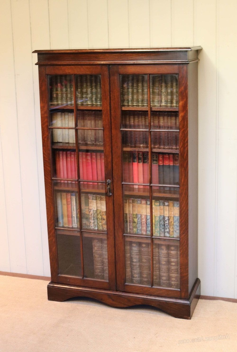 Well Known Oak Glazed Bookcase – Antiques Atlas With Regard To Oak Glazed Bookcases (View 5 of 15)