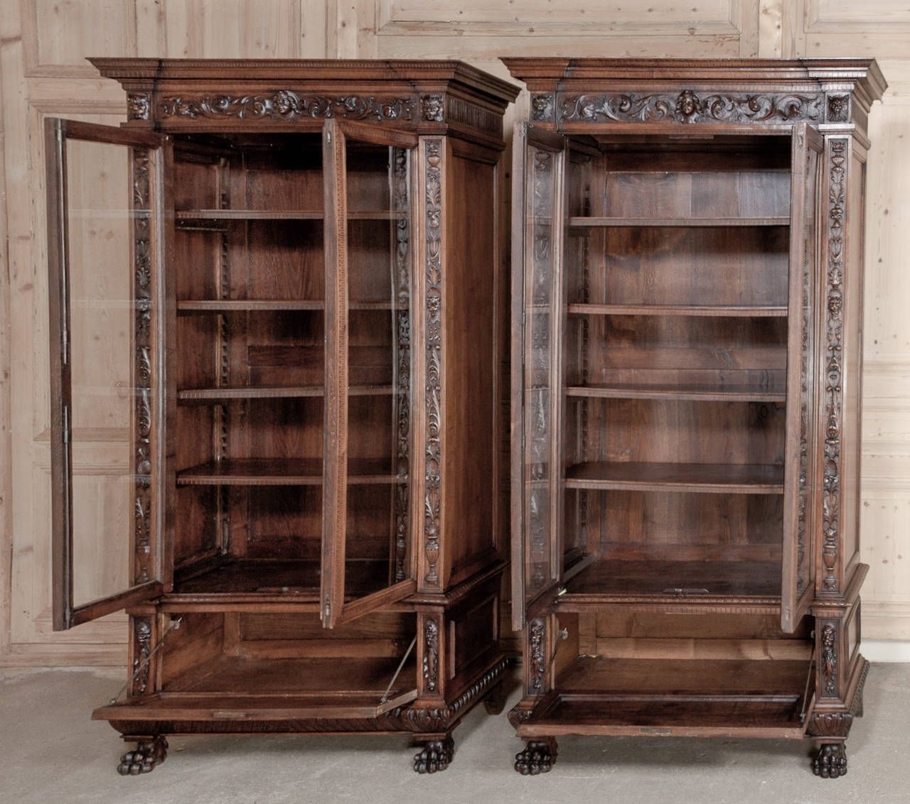Well Known Walnut Bookcases In Pair Of Italian Renaissance Walnut Bookcases, Circa 1860 At 1stdibs (View 4 of 15)