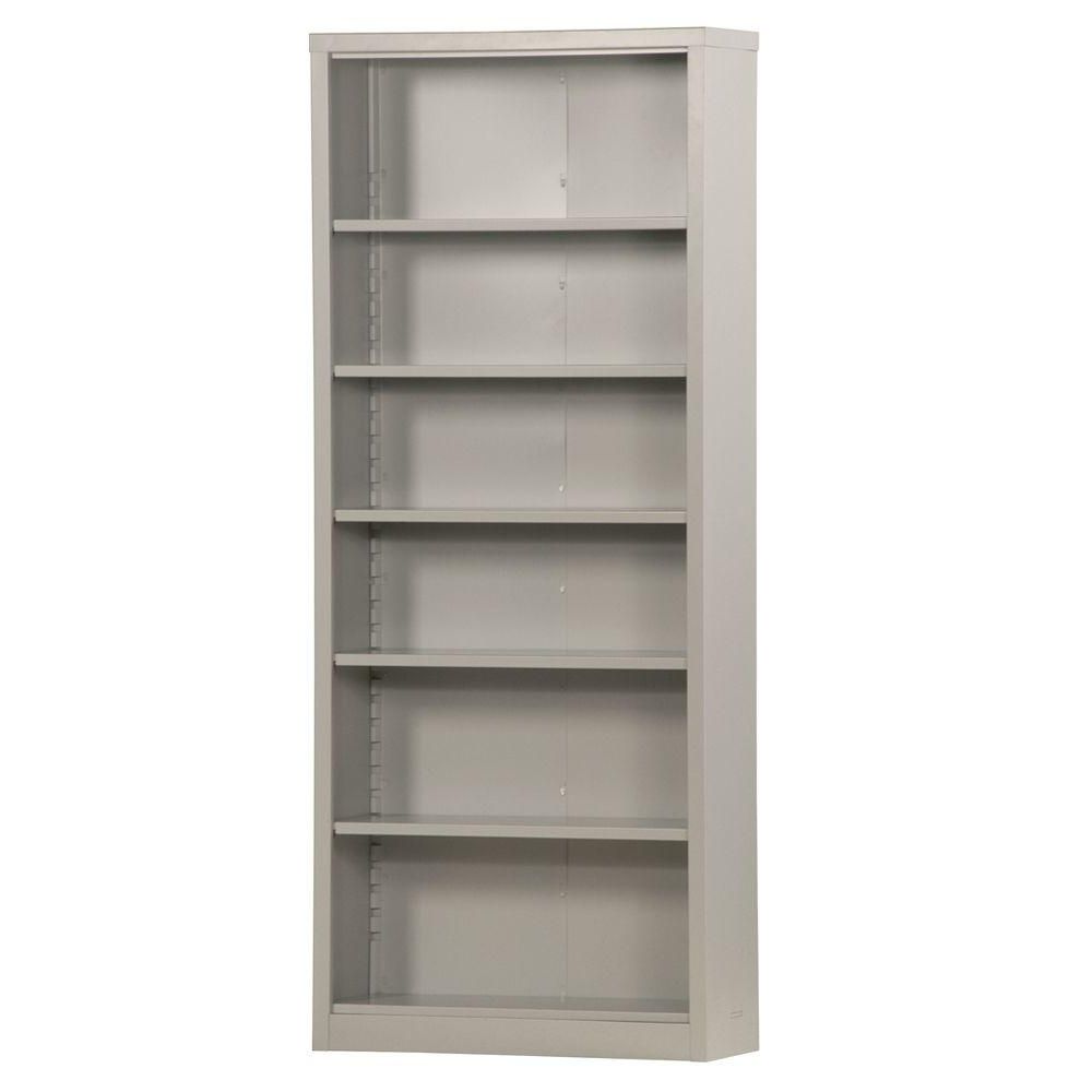 Well Liked Sandusky Dove Grey Steel Bookcase Bq10351384 05 – The Home Depot Inside Heavy Duty Bookcases (View 13 of 15)