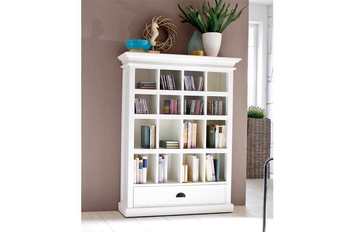 White And Wood Bookcase Bookshelves Painted Sensational Image Pertaining To Trendy White Painted Bookcases (Photo 1 of 15)