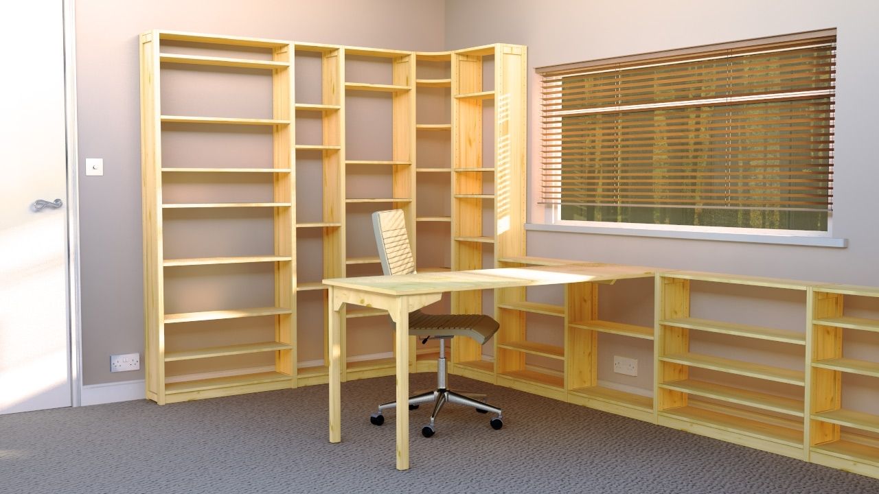 Widely Used Home Shelving Systems With Office Shelves & Bookcases: Wood Shelving Units For Offices (View 4 of 15)