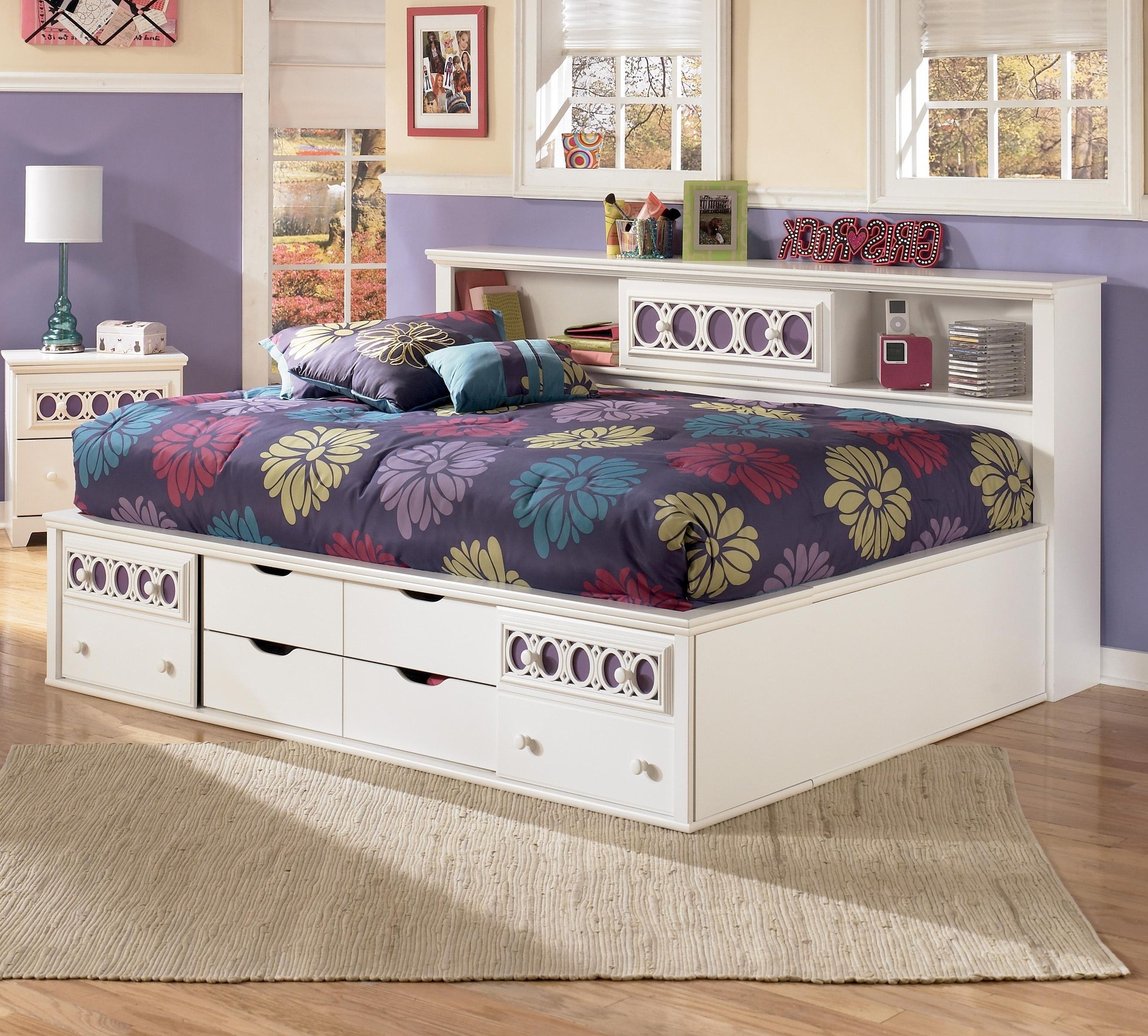 Zayley Full Bed Bookcases Throughout Most Popular Ashley Signature Design Zayley Full Bedside Bookcase Daybed With (View 2 of 15)