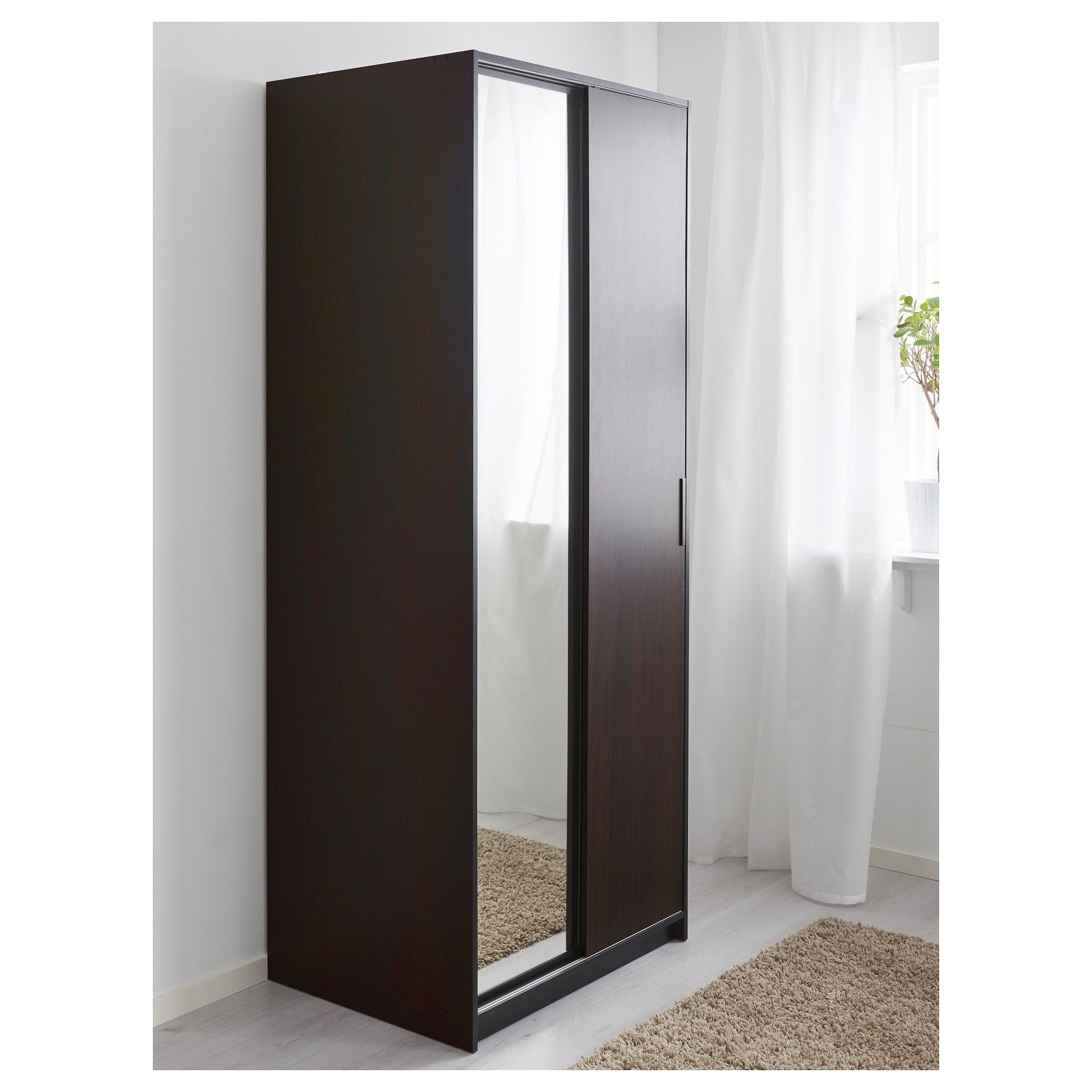 2 Sliding Door Wardrobes Inside Popular Trysil Wardrobe – Ikea (View 11 of 15)