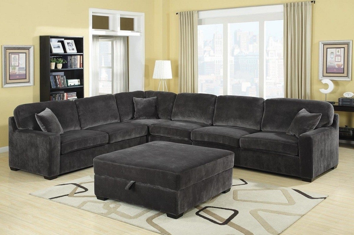 2017 Interior: Microfiber Sectional Sofa (Photo 13 of 15)