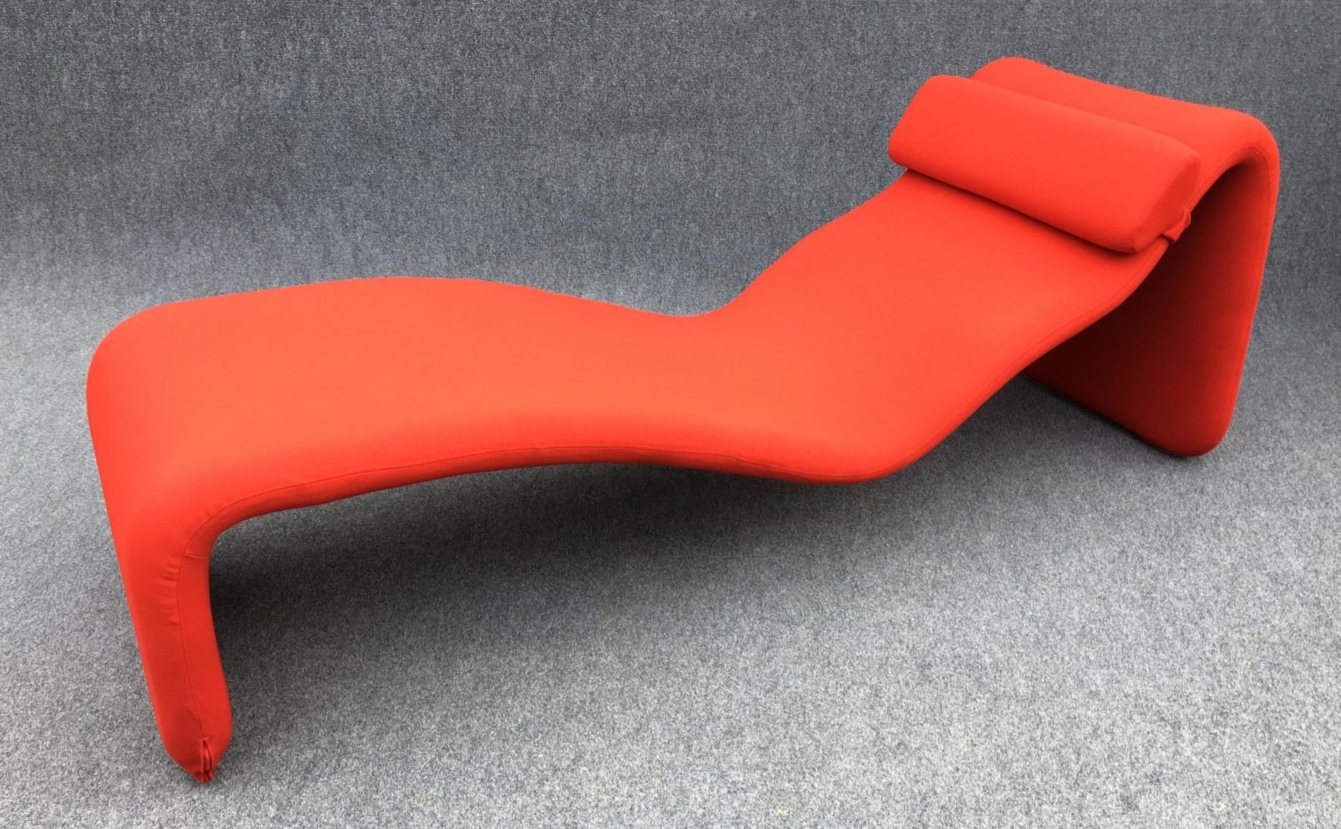 2017 Red Djinn Chaise Loungeolivier Mourgue For Airborne, 1960s For With Red Chaises (Photo 9 of 15)