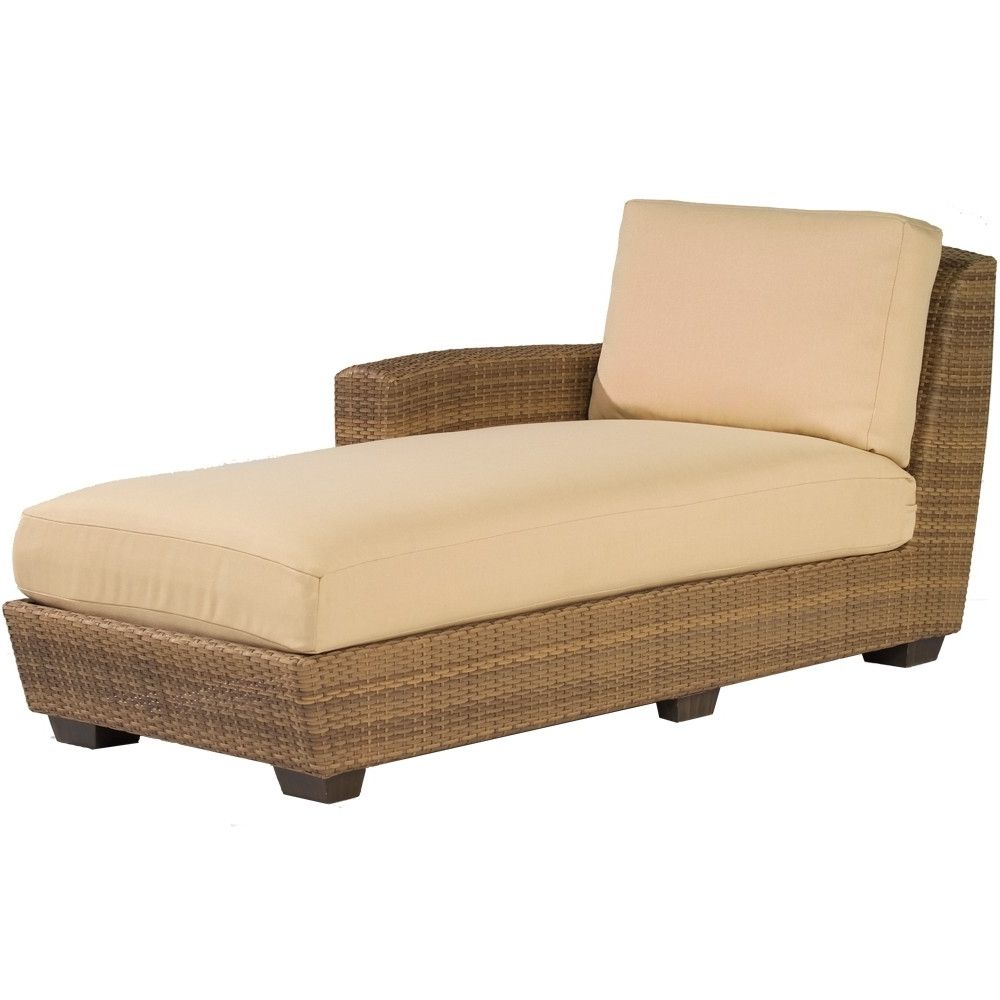 2017 Wicker Chaise Lounges Regarding Whitecraftwoodard Saddleback Wicker Chaise Lounge Sectional (View 5 of 15)
