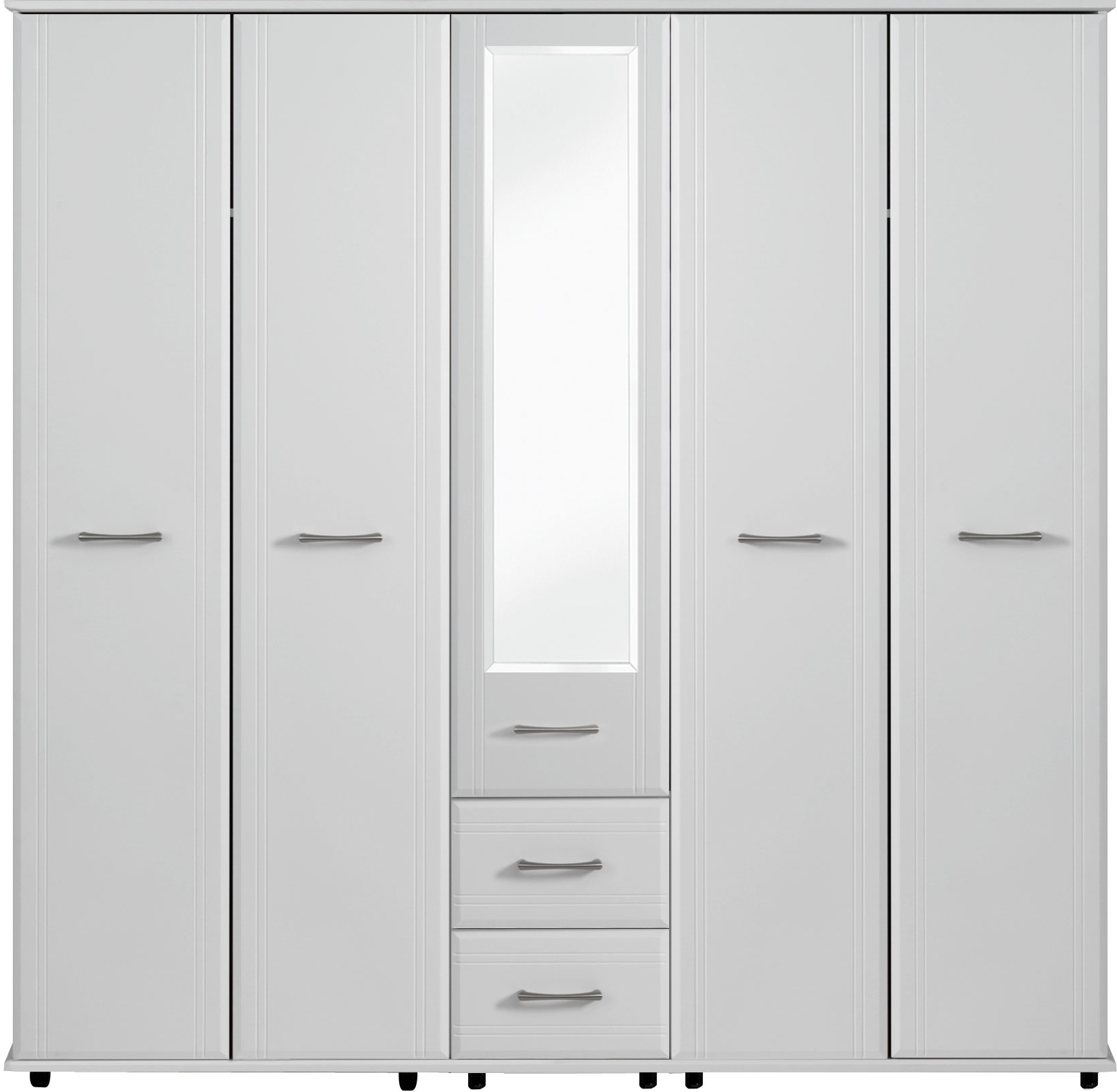 2018 5 Door Mirrored Wardrobes With Dorchester 5 Door Wardrobe 1 Mirror 2 Drawers (View 2 of 15)