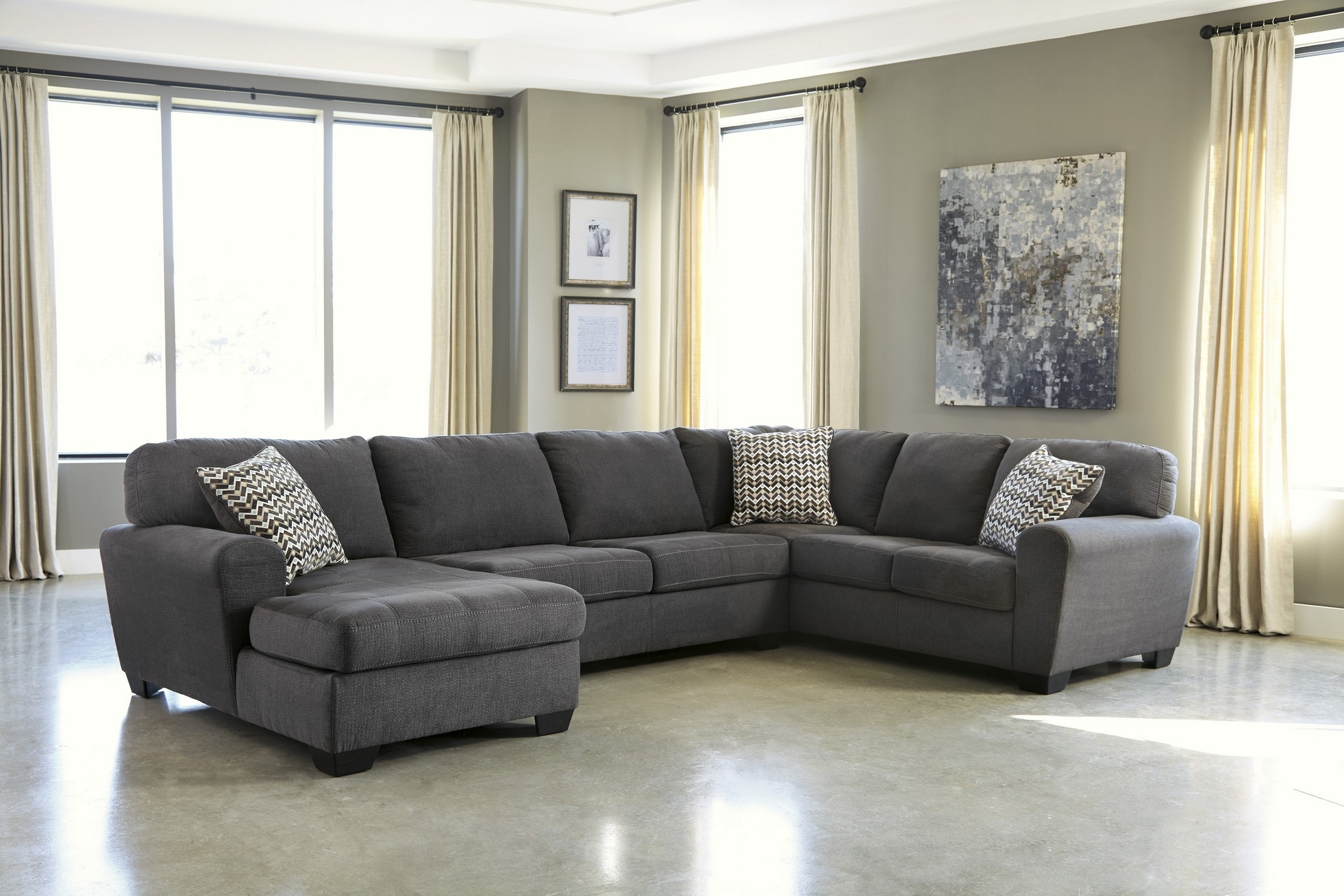 Featured Photo of 15 Photos Charcoal Sectionals with Chaise