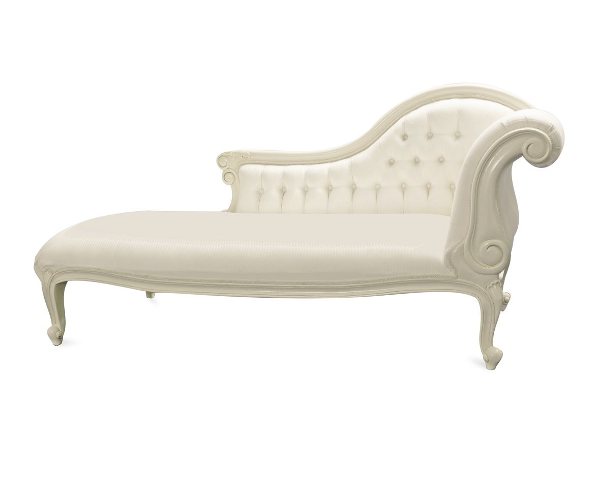 2018 Amazing Of White Chaise Lounge With Chairs White Indoor Double With Regard To Antique Chaise Lounges (View 11 of 15)