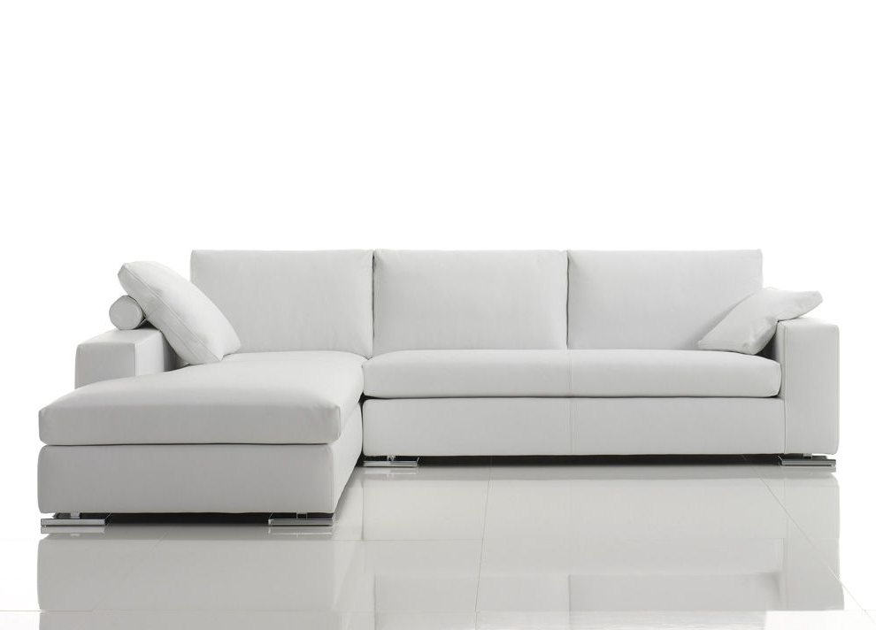 Featured Photo of Top 10 of White Leather Corner Sofas