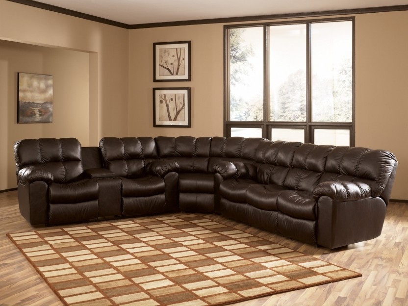 2018 Leather Motion Sectional Sofas For Lovable Reclining Leather Sectional Sofa Recliner Sectional Sofa (Photo 4 of 10)