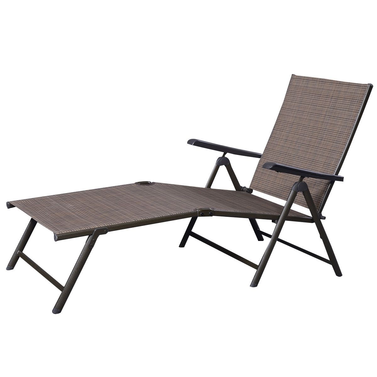 2018 Outdoor Adjustable Chaise Lounge Chair – Sunloungers – Outdoor With Regard To Adjustable Pool Chaise Lounge Chair Recliners (View 1 of 15)