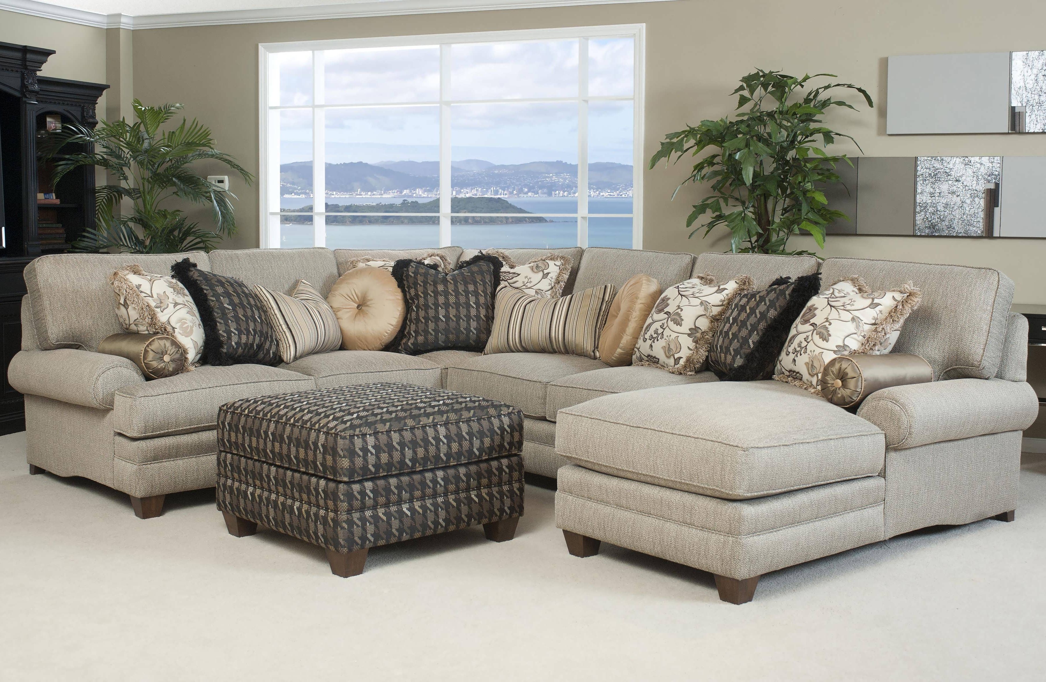 2018 Sofa : Couches L Sofa Microfiber Sectional White Sectional Small Intended For Chaise Lounge Sectionals (Photo 15 of 15)