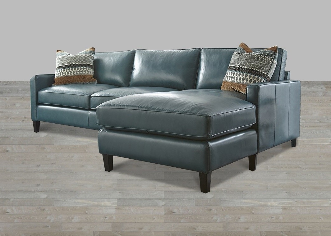 2018 Turquoise Leather Sectional With Chaise Lounge Throughout Sectionals With Chaise (Photo 2 of 15)