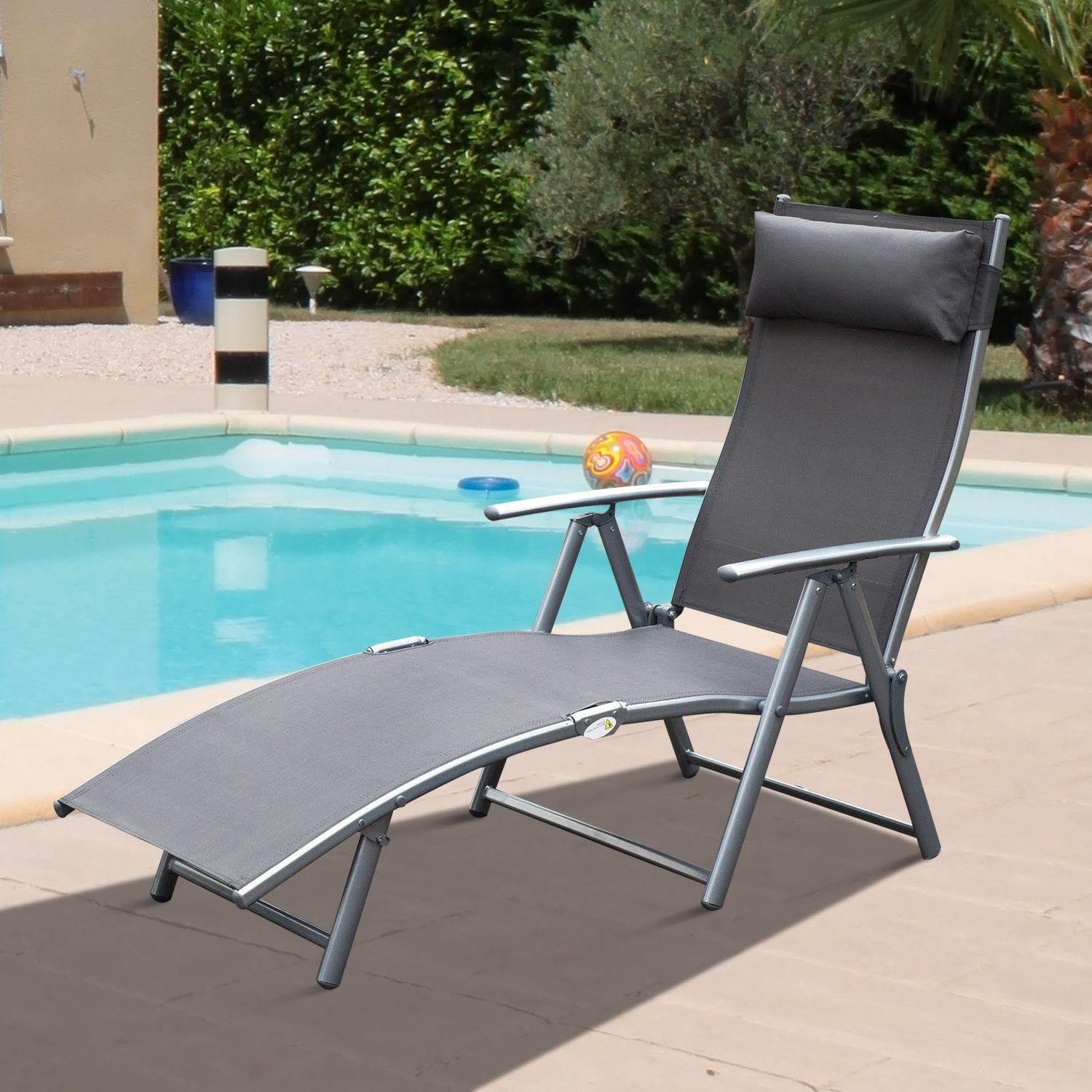 Adjustable Pool Chaise Lounge Chair Recliners With Regard To Favorite Chaise Lounge Chair Folding Pool Beach Yard Adjustable Patio (View 11 of 15)