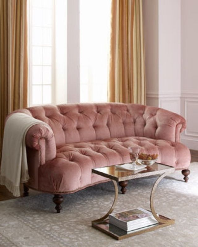 Affordable Tufted Sofas With Regard To Most Popular Old Hickory Tannery Brussel Blush Tufted Sofa At Neiman Marcus (View 2 of 15)
