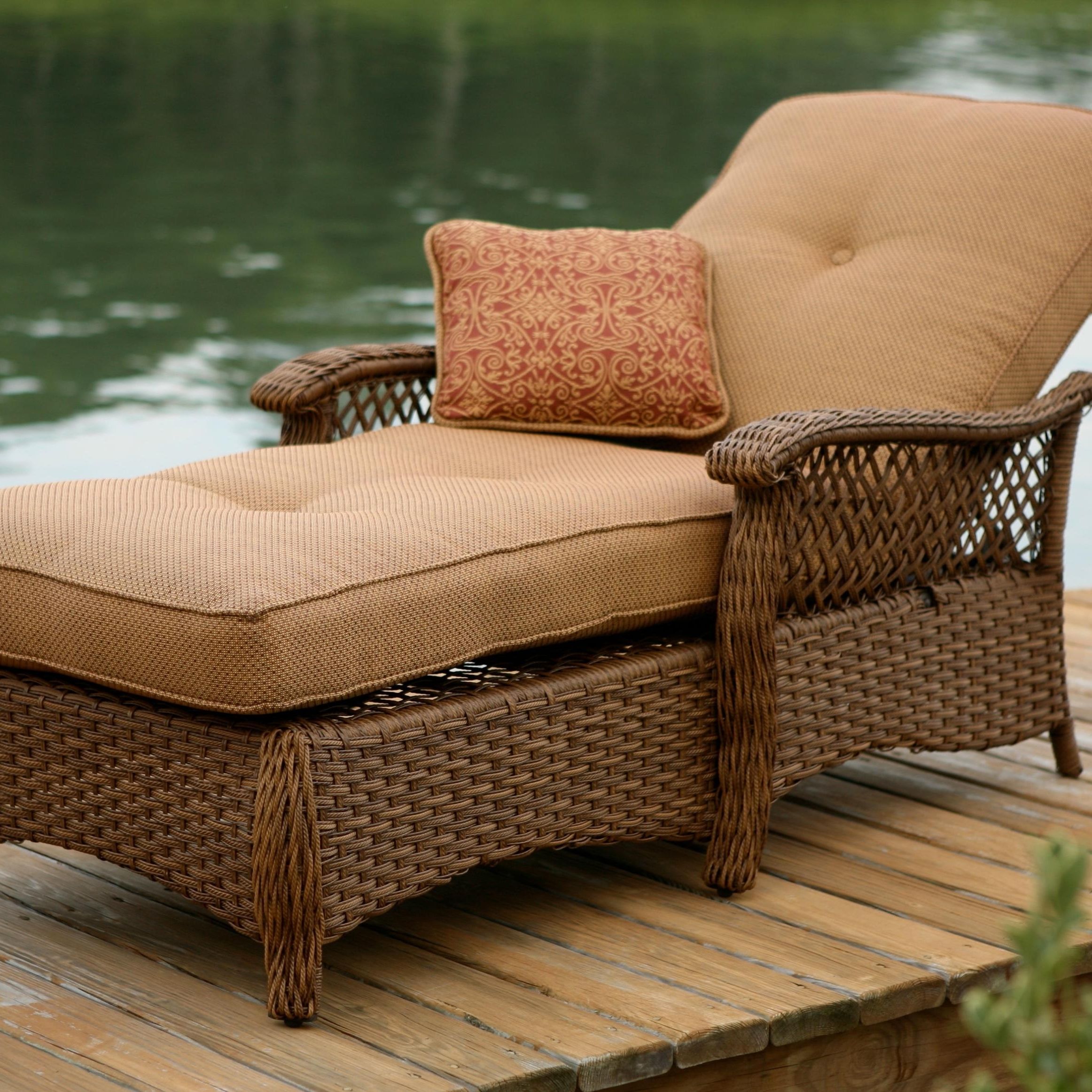 Agio Veranda–agio Outdoor Tan Woven Chaise Lounge Chair With Seat Pertaining To Best And Newest Patio Chaise Lounge Chairs (View 9 of 15)
