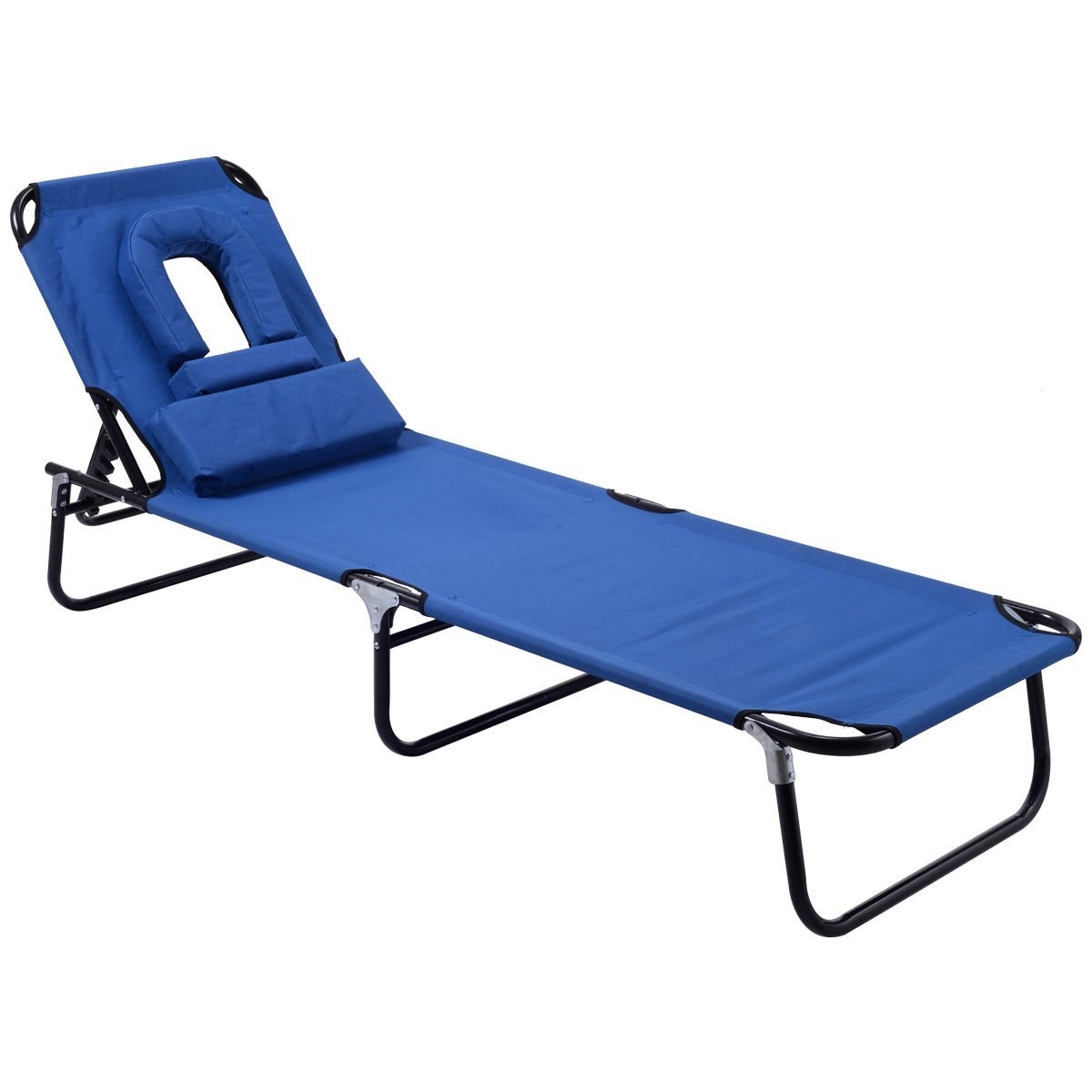 Amazon: Goplus Folding Chaise Lounge Chair Bed Outdoor Patio Regarding Most Recently Released Beach Chaise Lounge Chairs (View 4 of 15)