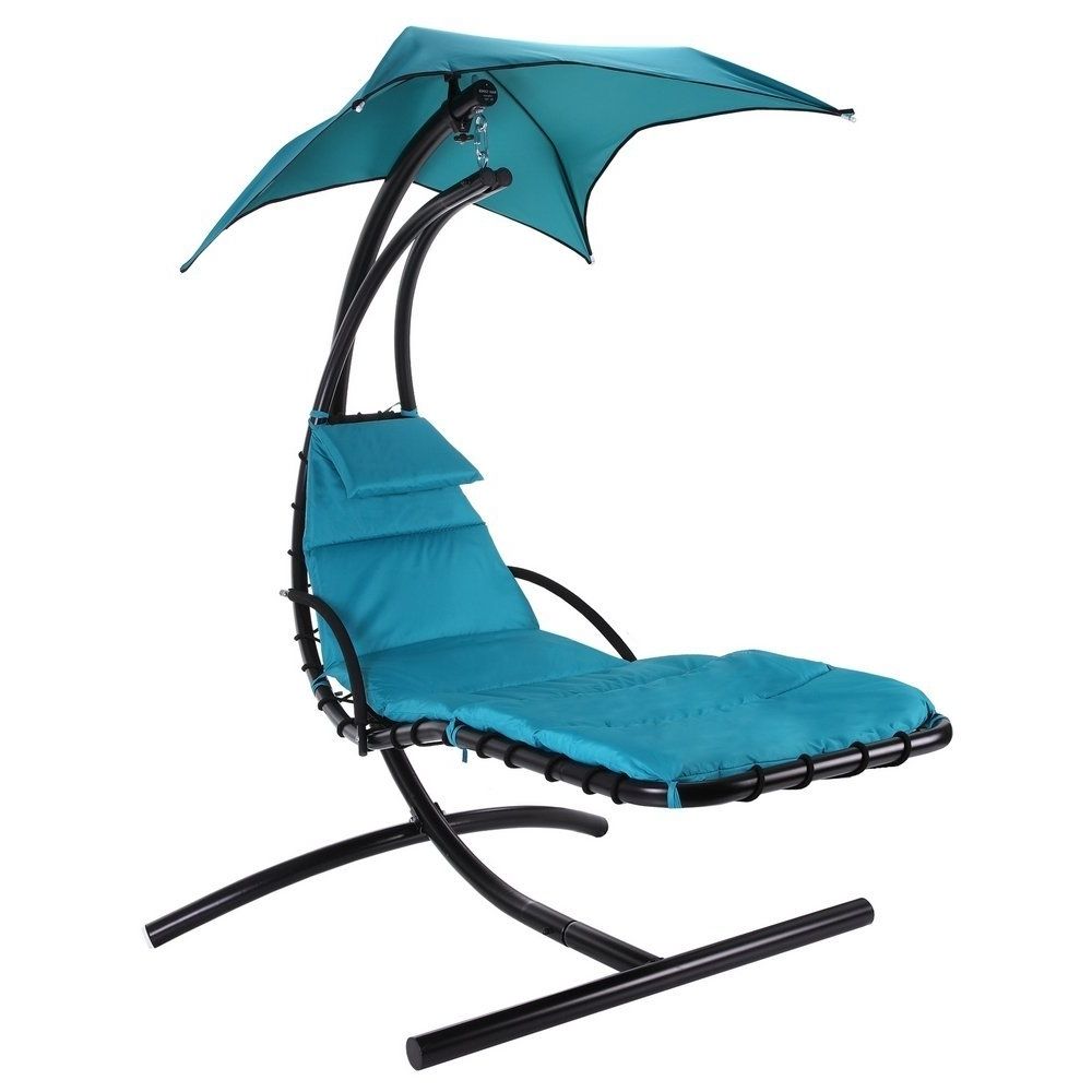 Amazon : Palm Springs Outdoor Hanging Chair Recliner Swing Air Within Newest Hanging Chaise Lounge Chairs (View 9 of 15)