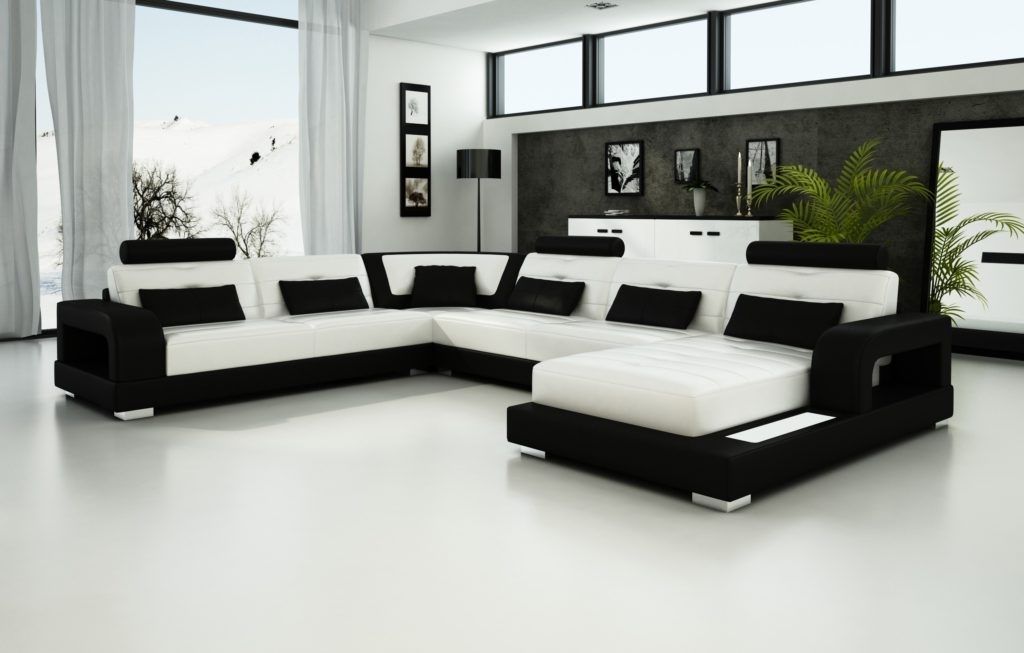 Amepac Furniture Intended For Black And White Sofas (View 7 of 10)