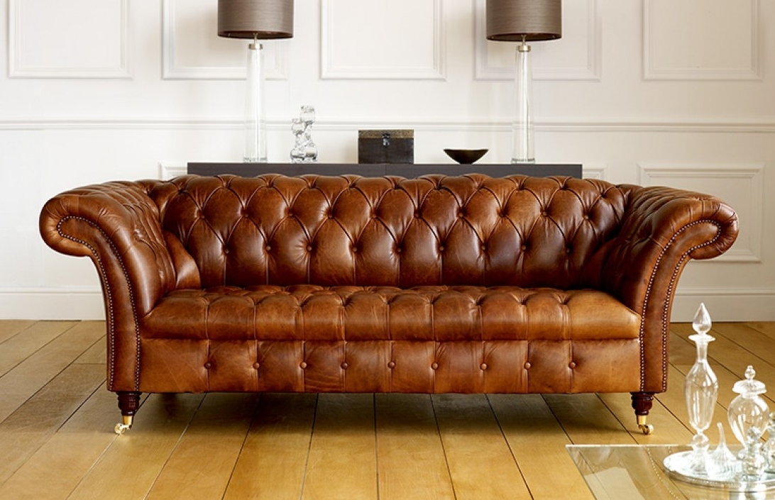 Aniline Leather Sofas Regarding Most Recent Barrington Vintage Leather Sofa (Photo 13 of 15)