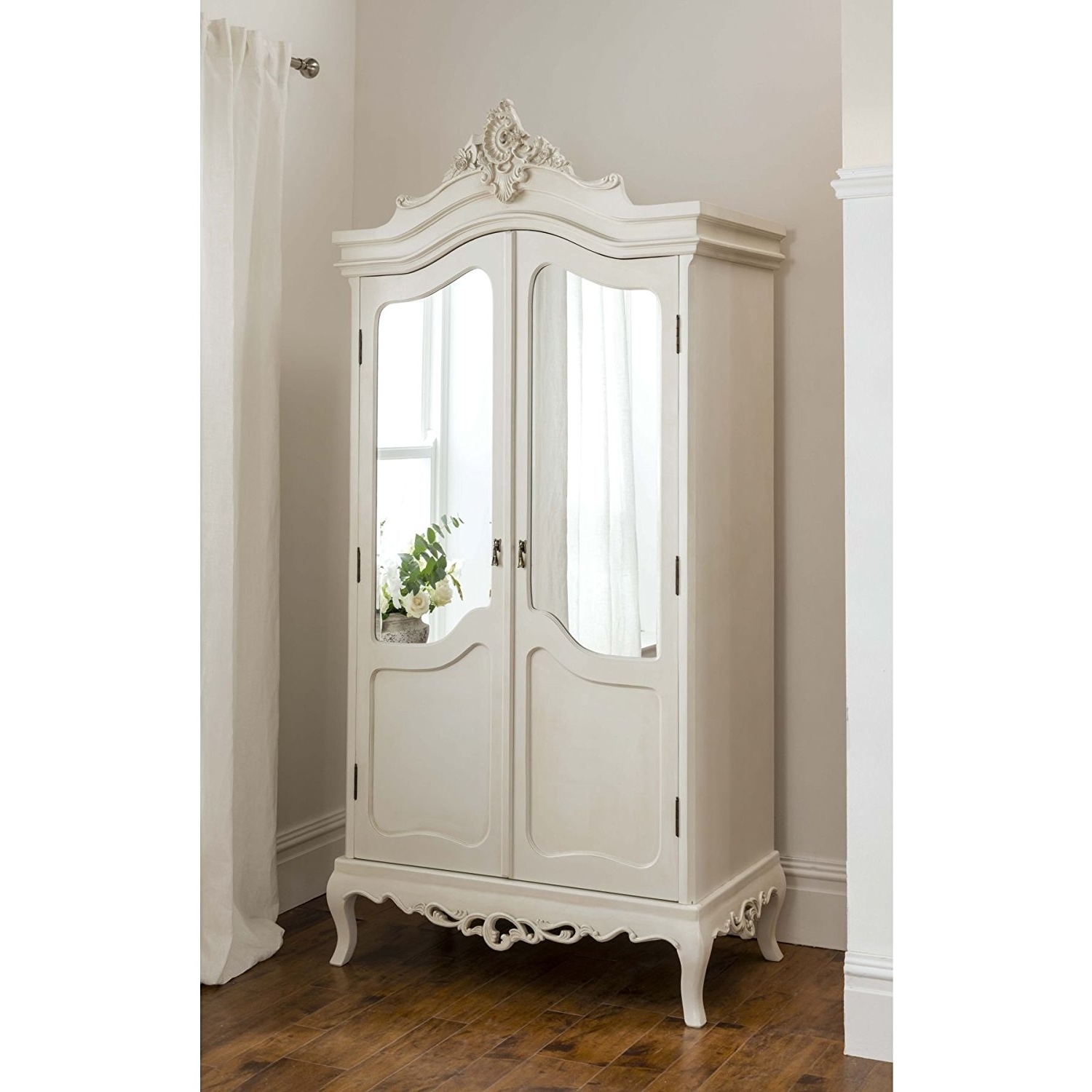 Annaelle Antique French Wardrobe: Amazon.co.uk: Kitchen & Home Inside 2018 French White Wardrobes (Photo 4 of 15)