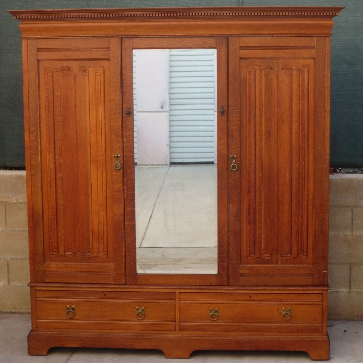 Antique Wardrobes For Most Popular Antique Wardrobe Closet With Drawers (View 8 of 15)